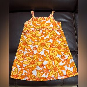 Hanna Andersson Orange and Yellow Floral Dress